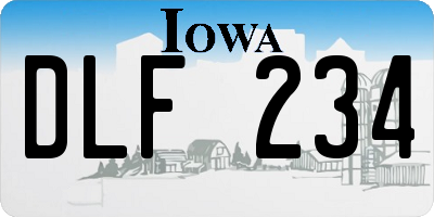 IA license plate DLF234