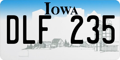 IA license plate DLF235