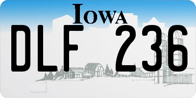 IA license plate DLF236