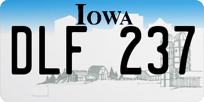 IA license plate DLF237