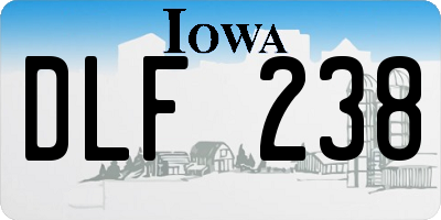 IA license plate DLF238