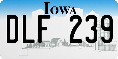 IA license plate DLF239