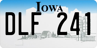 IA license plate DLF241