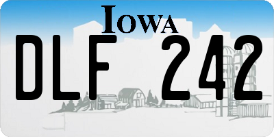 IA license plate DLF242