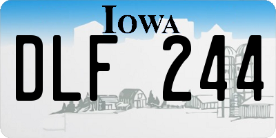 IA license plate DLF244