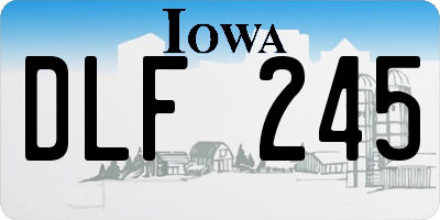 IA license plate DLF245