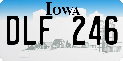 IA license plate DLF246