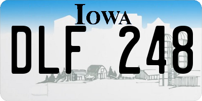 IA license plate DLF248