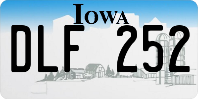 IA license plate DLF252
