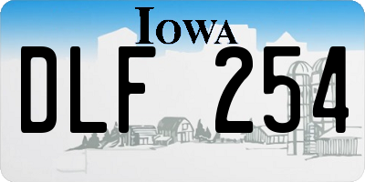 IA license plate DLF254