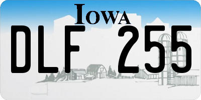 IA license plate DLF255