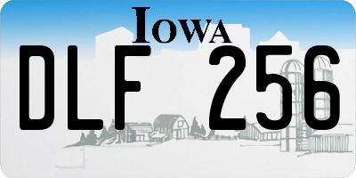 IA license plate DLF256