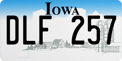 IA license plate DLF257