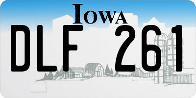 IA license plate DLF261