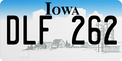 IA license plate DLF262