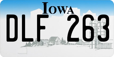 IA license plate DLF263