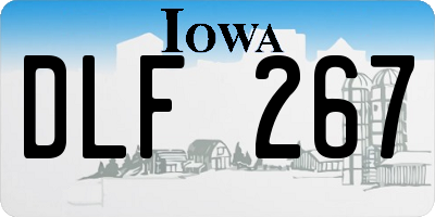 IA license plate DLF267