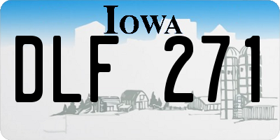 IA license plate DLF271