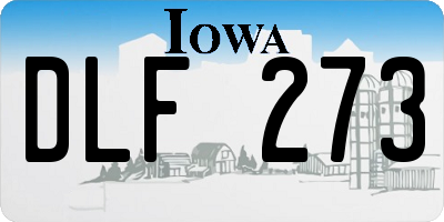 IA license plate DLF273