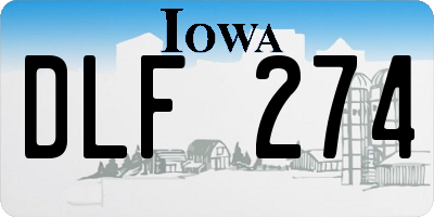 IA license plate DLF274