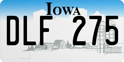 IA license plate DLF275