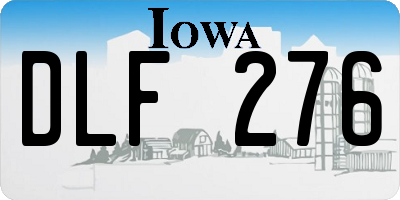 IA license plate DLF276