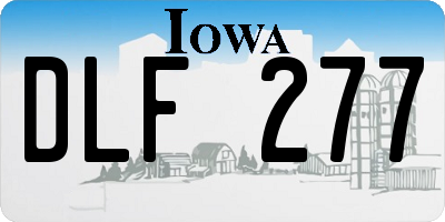 IA license plate DLF277