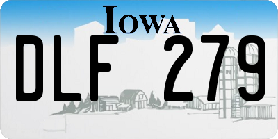 IA license plate DLF279