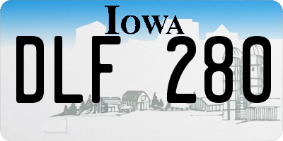 IA license plate DLF280