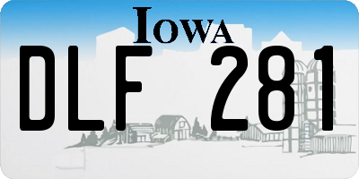 IA license plate DLF281