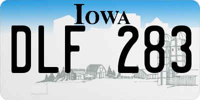 IA license plate DLF283