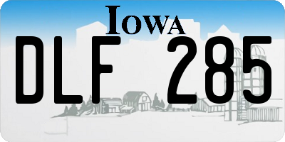 IA license plate DLF285
