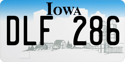 IA license plate DLF286