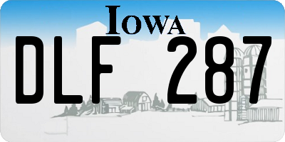 IA license plate DLF287