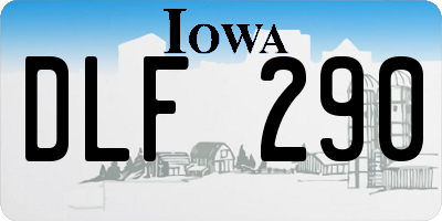 IA license plate DLF290