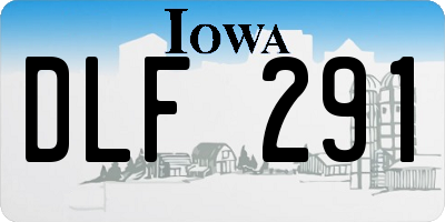 IA license plate DLF291