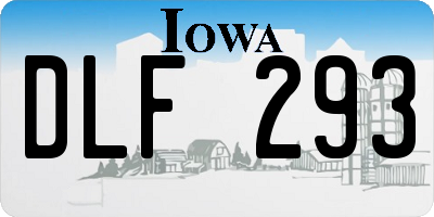 IA license plate DLF293