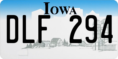 IA license plate DLF294