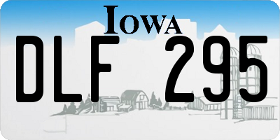 IA license plate DLF295
