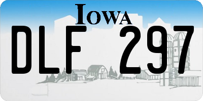 IA license plate DLF297