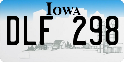 IA license plate DLF298