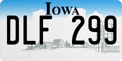 IA license plate DLF299