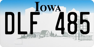 IA license plate DLF485