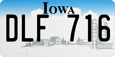 IA license plate DLF716