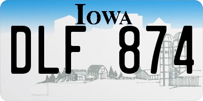 IA license plate DLF874