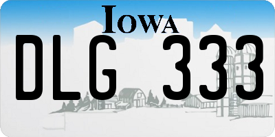 IA license plate DLG333