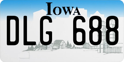 IA license plate DLG688
