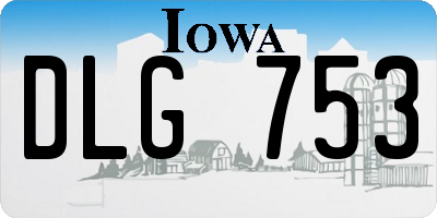 IA license plate DLG753