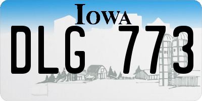 IA license plate DLG773