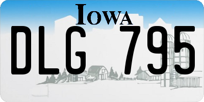 IA license plate DLG795